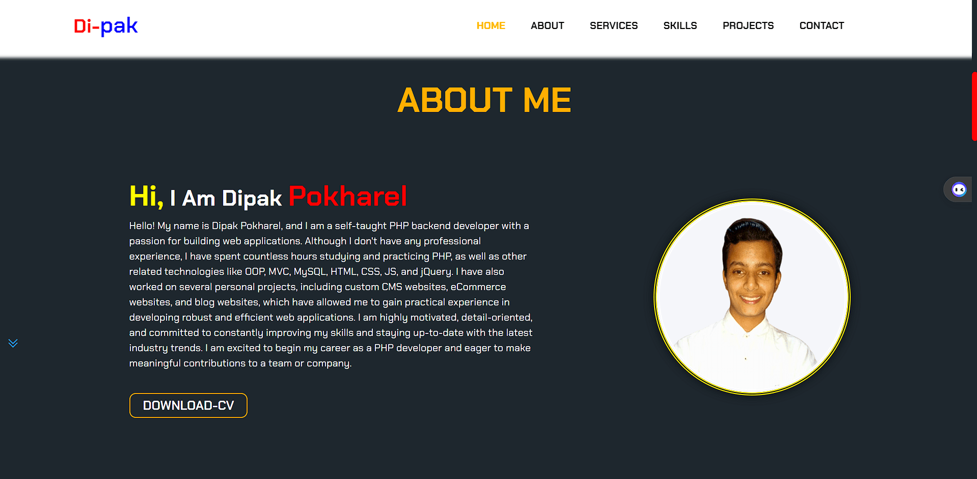 Simple Portfolio website